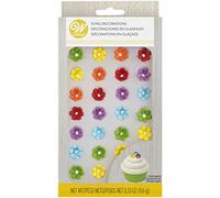 Royal Icing décorations 40/Pkg-Mini marguerites de couleur arc-en-ciel