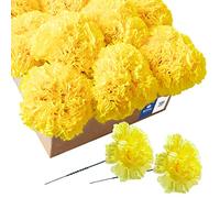 Royal Imports Fleurs artificielles pour Les Bouquets, Les Mariages, Les cimetières, l'artisanat et Les couronnes Jaune