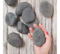 Royal Imports Pierres décoratives de 2,3 kg pour peinture sur roche, gravier végétal, aménagement paysager, décoration d'intérieur naturelle - Grand gris