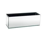 Royal Imports Vase à Fleurs en Verre - Décoration de Table pour la Maison ou Le Mariage - Forme rectangulaire - 30,5 cm de Long - 10,2 cm de Haut - 10,2 cm de Large - Miroir