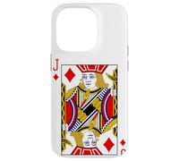 Royal Jack of Diamonds Playing Cards Illustration Graphic Coque pour iPhone 14 Pro