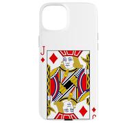 Royal Jack of Diamonds Playing Cards Illustration Graphic Coque pour iPhone 15 Plus