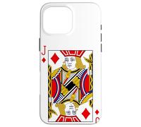 Royal Jack of Diamonds Playing Cards Illustration Graphic Coque pour iPhone 16 Pro Max