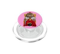 Royal King Chat Assis sur Le trône Motif Chat Amusant PopSockets PopGrip pour MagSafe