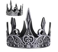 Royal King - Coiffure de danse de fin d'année Cosplay du Prince | Coiffe médiévale avec couronne de roi médiévale avec motif de défilement exquis, accessoire vintage pour couronne nuziale