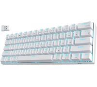 Royal Kludge Rk61 Clavier De Jeu Mécanique Sans Fil Bluetooth Multi-Device Led Sans Fil Blanc.
