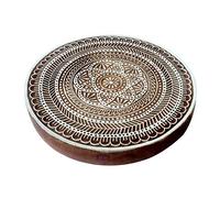 Royal Kraft 8 Pouce Argile Impression Timbre Gros Rond Fleur Design Grand Bois Bloc