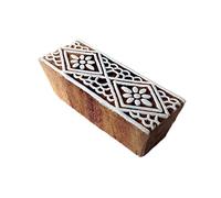 Royal Kraft Ornée Bois Timbres Floral Bordure Forme Impression Blocs - DIY Henné Tissu Textile Papier Argile Poterie Bloc Impression Timbre