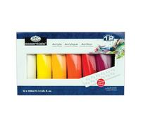 Royal & Langnickel ACR120-12 Assortiment de 12 Tubes de peinture acrylique 12 x 120 ml
