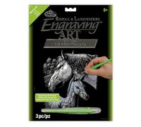 Royal & Langnickel Chevaux Carte à Gratter, 20.3cm x 25.4cm, Argent