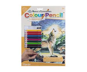 Royal & Langnickel CPN11 Dessin Crayon de couleur d'après les chiffres Loups au bord du ruisseau