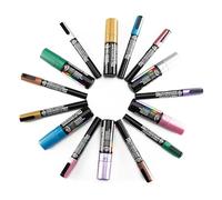 Royal & Langnickel Lot de 15 marqueurs à craie métalliques rondes/biseautés