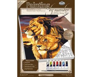 Royal & Langnickel PCS3 Séries Peinture d'après les chiffres Toile d'artiste Lion/Lionne Petit