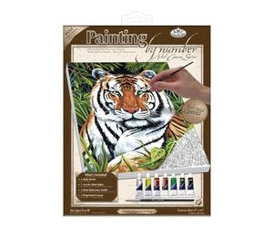 Royal & Langnickel PCS4 Séries Peinture d'après les chiffres Toile d'artiste Tigre se cachant Petit