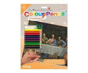 Royal & Langnickel Peinture par numéros avec Crayons de couleurs Dernier repas Multicolore