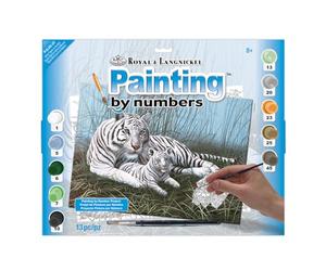 Royal & Langnickel PJL22 White Tigers in the Mist Painting by Numbers Kit