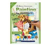 Royal & Langnickel PJS26 Peinture d'après les chiffres Taille A4 Chiot et ours en peluche