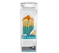 Royal & Langnickel RSET-9186 Set de pinceaux variété Taklon Or 8 pièces