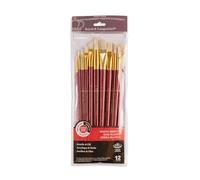 Royal & Langnickel RSET-9320 Set de pinceaux variété à long manche 12 pièces