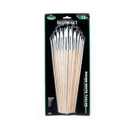 Royal & Langnickel RSET-9606 Set de pinceaux ronds à long manche Taklon Blanc 12 pièces