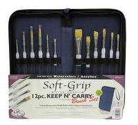 Peinture enfant GENERIQUE ROYAL & LANGNICKEL RSET-KCSG SET DE PINCEAUX ERGONOMIQUES ARTISTE AVEC ETUI ZIPPE