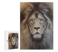 Royal Lion Portrait Art Print Puzzle 1000 Pièces Educa Jouet en Bois Cadeau Unique Décoration Intérieure Jeu Éducatif Challenge Toy Adultes Et Enfants À Partir De 14 Ans 300 PCS