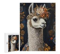 Royal Llama with Floral Crown Puzzle 1000 Pièces Educa Jouet en Bois Cadeau Unique Décoration Intérieure Jeu Éducatif Challenge Toy Adultes Et Enfants À Partir De 14 Ans 500 PCS