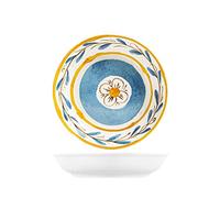 Royal Norfolk Tropea Set 12 Piatti Fondi in Porcellana 21cm, Colore, Tavola Estiva