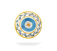 Royal Norfolk Tropea Set 12 Piatti Frutta in Porcellana 20cm, Colore, Tavola Estiva