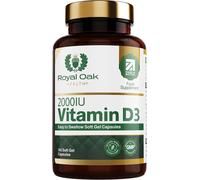 Royal Oak Health Vitamine D3 2000 UI - 360 Gélules Faciles à Avaler 12 Mois