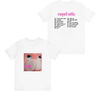 Royal Otis Merch Hickey Album T-shirt tendance unisexe à manches courtes T-shirt cool, blanc, S