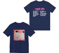 Royal Otis Merch Hickey Album T-shirt tendance unisexe à manches courtes T-shirt cool, bleu marine, S