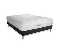 Royal Palace Bedding Ensemble Matelas Ressorts ensachés + mémoire de Forme Maxi épaisseur George V 160x200 sommier KIT Noir | Epaisseur : 28 cm | Confort : Equilibré