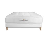 Royal Palace Bedding Ensemble Matelas Ressorts ensachés + mémoire de Forme Maxi épaisseur George V 160x200 sommier KIT Blanc | Epaisseur : 28 cm | Confort : Equilibré