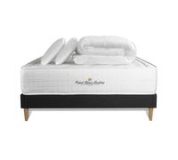 Royal Palace Bedding Pack Matelas à mémoire de Forme Maxi épaisseur Buckingham 160x200cm sommier KIT Noir + 2 oreillers + 1 Couette 260x240cm | Epaisseur : 30 cm | Confort : Equilibré