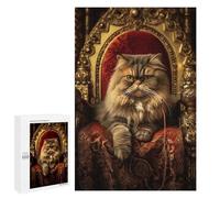 Royal Persian Cat Throne-10 Puzzle 1000 Pièces Educa Jouet en Bois Cadeau Unique Décoration Intérieure Jeu Éducatif Challenge Toy Adultes Et Enfants À Partir De 14 Ans 1000 PCS