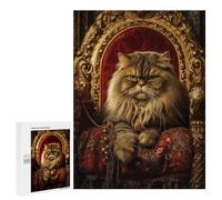Royal Persian Cat Throne-11 Puzzle 1000 Pièces Educa Jouet en Bois Cadeau Unique Décoration Intérieure Jeu Éducatif Challenge Toy Adultes Et Enfants À Partir De 14 Ans 500 PCS