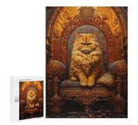 Royal Persian Cat Throne-12 Puzzle 1000 Pièces Educa Jouet en Bois Cadeau Unique Décoration Intérieure Jeu Éducatif Challenge Toy Adultes Et Enfants À Partir De 14 Ans 500 PCS