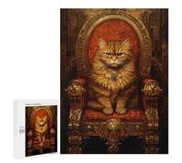 Royal Persian Cat Throne-3 Puzzle 1000 Pièces Educa Jouet en Bois Cadeau Unique Décoration Intérieure Jeu Éducatif Challenge Toy Adultes Et Enfants À Partir De 14 Ans 500 PCS