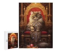 Royal Persian Cat Throne-4 Puzzle 1000 Pièces Educa Jouet en Bois Cadeau Unique Décoration Intérieure Jeu Éducatif Challenge Toy Adultes Et Enfants À Partir De 14 Ans 500 PCS