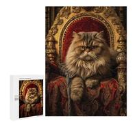 Royal Persian Cat Throne-8 Puzzle 1000 Pièces Educa Jouet en Bois Cadeau Unique Décoration Intérieure Jeu Éducatif Challenge Toy Adultes Et Enfants À Partir De 14 Ans 500 PCS
