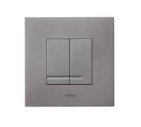 Royal Plaza Duo Plaque de déclenchement - dualflush - 16x16cm - synthétique - Chrome mat