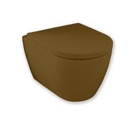 Royal Plaza Primo WC suspendu - 48.5cm - sans bride - racourci - avec abattant softclose - déclipsable - crète SW800111/SW809646