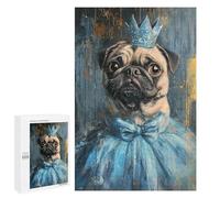 Royal Pug Art Print Puzzle 1000 Pièces Educa Jouet en Bois Cadeau Unique Décoration Intérieure Jeu Éducatif Challenge Toy Adultes Et Enfants À Partir De 14 Ans 1000 PCS