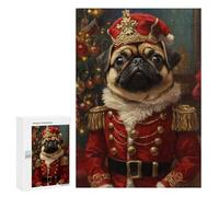 Royal Pug Christmas Ornament Puzzle 1000 Pièces Educa Jouet en Bois Cadeau Unique Décoration Intérieure Jeu Éducatif Challenge Toy Adultes Et Enfants À Partir De 14 Ans 300 PCS