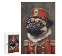 Royal Pug Portrait Painting Puzzle 1000 Pièces Educa Jouet en Bois Cadeau Unique Décoration Intérieure Jeu Éducatif Challenge Toy Adultes Et Enfants À Partir De 14 Ans 1000 PCS