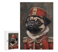 Royal Pug Portrait Painting Puzzle 1000 Pièces Educa Jouet en Bois Cadeau Unique Décoration Intérieure Jeu Éducatif Challenge Toy Adultes Et Enfants À Partir De 14 Ans 300 PCS