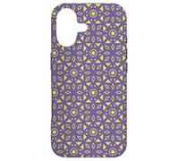 Royal Purple Yellow Triangle Circle Dots Round Art Pattern Coque pour iPhone 17