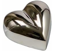Royal Rapture Heart Cremation Urn (3" Small, Silver)
