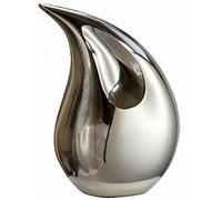 Royal Rapture Urne de crémation pour Cendres funéraires humaines Adultes en Forme de Larme de 8" et 12" de Hauteur (Silver, 8" Medium)